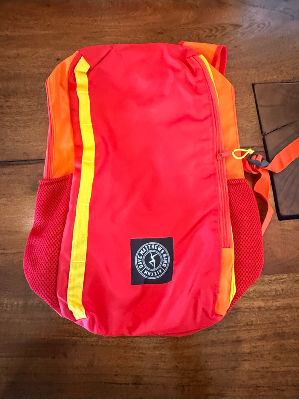 DMB red and Orange Backpack with Yellow Trim